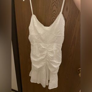 Hello Molly white ruffled mini dress NEVER WORN